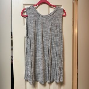 Gray Open Back Tank Top